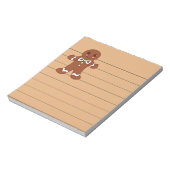 Gingerbrot Cookie Notepad Notizblock (Rotiert)