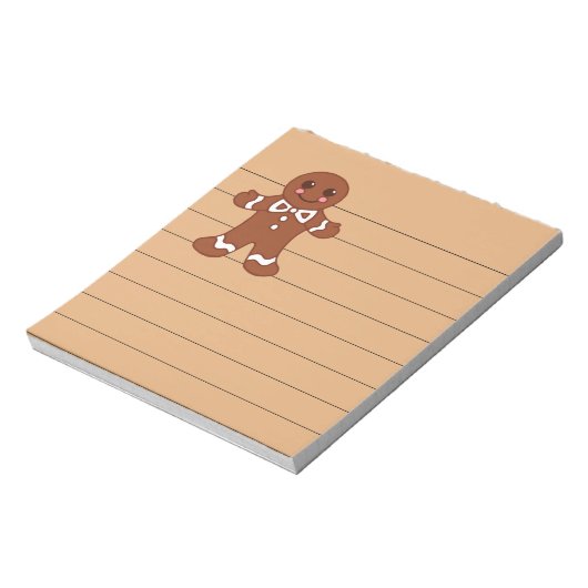 Gingerbrot Cookie Notepad Notizblock (Rotiert)