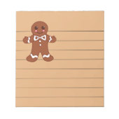 Gingerbrot Cookie Notepad Notizblock (Vorderseite)