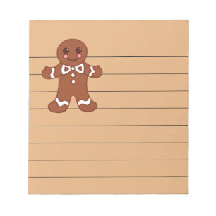 Gingerbrot Cookie Notepad Notizblock