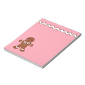 Gingerbrot Cookie Notepad Notizblock (Rotiert)