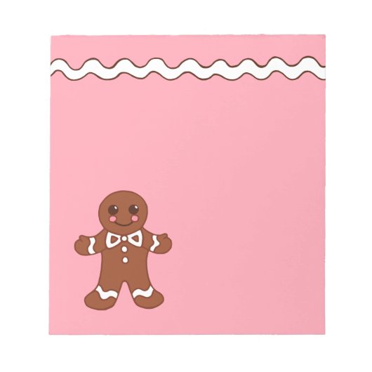 Gingerbrot Cookie Notepad Notizblock (Vorderseite)