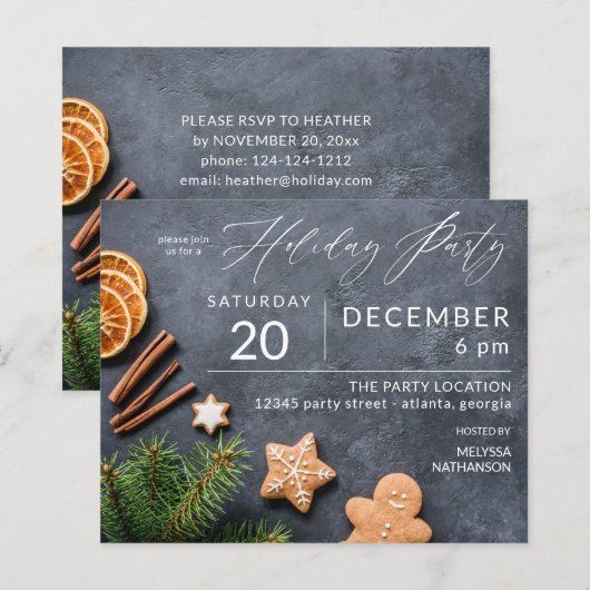 Gingerbrot Cookie & Orange Holiday Party (Vorne/Hinten)