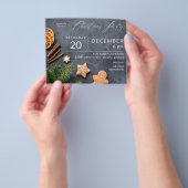Gingerbrot Cookie & Orange Weihnachtsgebäck Party Flyer (Gruppe)