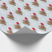 Gingerbrot Cookie Snow Angel Geschenkpapier (Ecke)