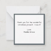 Gingerbrot Cookie Weihnachten Vielen Dank Mitteilungskarte (Rückseite)