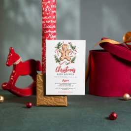 Gingerbrot Cookie Weihnachtsdusche Einladung