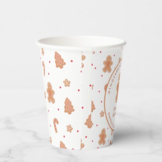 Gingerbrot Cookie Weihnachtsgebäck Party Papercup Pappbecher (Rechts)