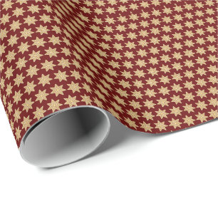 Gingerbrot Cookie Weihnachtsgeschenk Wrapping Pape Geschenkpapier