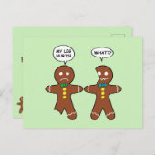 Gingerbrot Cookie Weihnachtsweihnachtsfest Spaß Gr Postkarte (Vorne/Hinten)