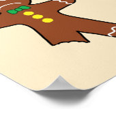 Gingerbrot Cookie Weihnachtsweihnachtsweih Beige S Poster (Ecke)
