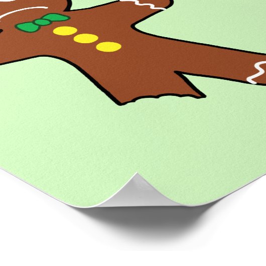 Gingerbrot Cookie Weihnachtsweihnachtsweih Spaß Gr Poster (Ecke)