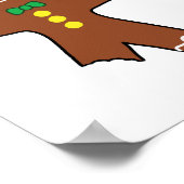 Gingerbrot Cookie Weihnachtsweihnachtsweih Spaß Poster (Ecke)