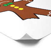 Gingerbrot Cookie Weihnachtsweihnachtsweih Spaß Poster (Ecke)