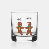 Gingerbrot Cookie Weihnachtsweihnachtsweih Spaß Whiskyglas (Vorderseite)