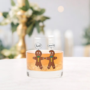 Gingerbrot Cookie Weihnachtsweihnachtsweih Spaß Whiskyglas