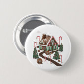 Gingerbrot Cookie Wonderland Button (Vorne & Hinten)
