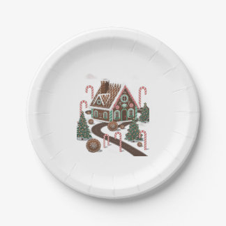 Gingerbrot Cookie Wonderland Pappteller