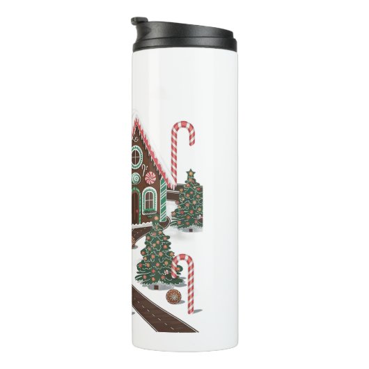 Gingerbrot Cookie Wonderland Thermosbecher (Nach rechts gedreht)