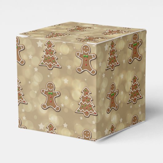Gingerbrot-Cookies-Muster - Gefälligkeitsbox Geschenkschachtel (Vorderseite)