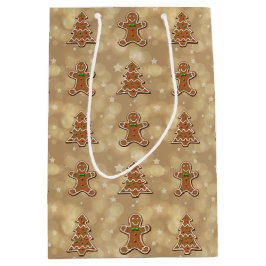Gingerbrot Cookies Muster Mittlere Geschenktüte