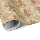Gingerbrot-Cookies-Muster - Packpapier (Rolleneckpunkt)