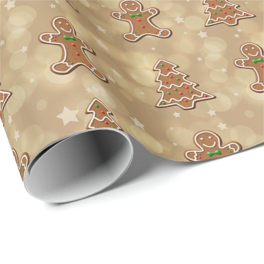 Gingerbrot-Cookies-Muster - Packpapier (Rolleneckpunkt)