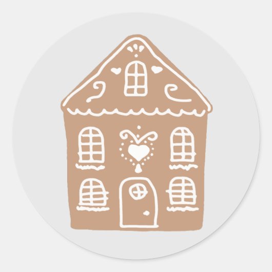 Gingerbrot-Dorf Classic Round Sticker (Vorderseite)