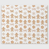 Gingerbrot Einzigartiges Weihnachtsgeschenkpapier Geschenkpapier (Flach)