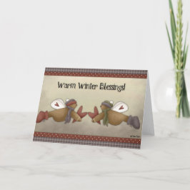 Gingerbrot-Engel Warm Winter Blessings Card Feiertagskarte