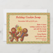 Gingerbrot Feiertag Cookie Swap Einladung (Vorderseite)