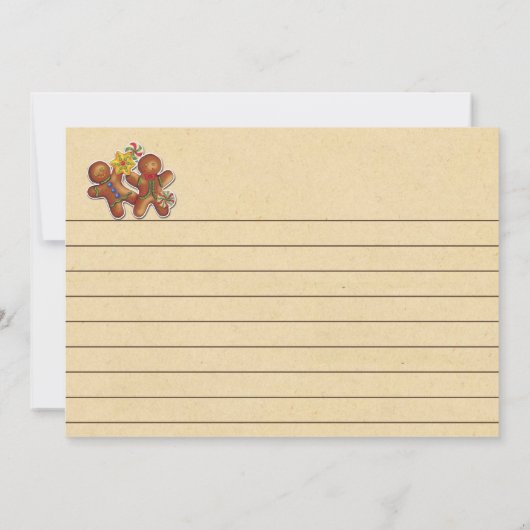 Gingerbrot Feiertag Cookie Swap Einladung (Rückseite)