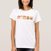 Gingerbrot Festive Trendy Weihnachten T-Shirt (Vorderseite)