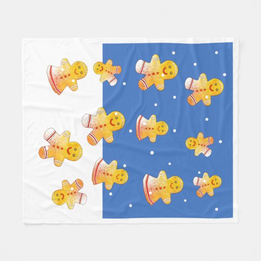 Gingerbrot Fleece Blanket (Vorderseite (Horizontal))
