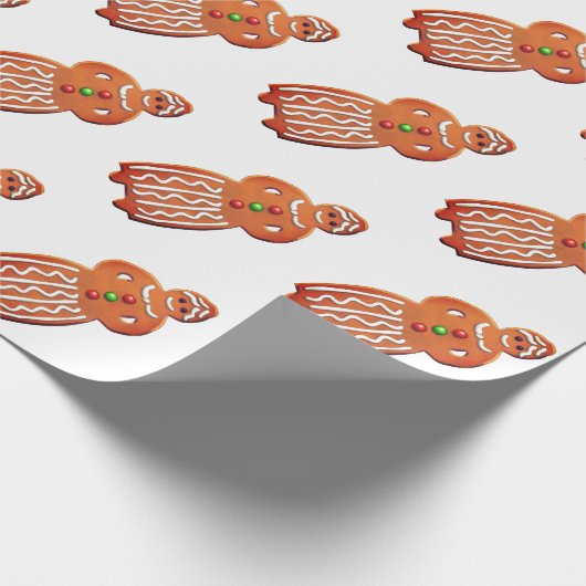Gingerbrot-Frau Kekse Oma Geschenkpapier (Ecke)