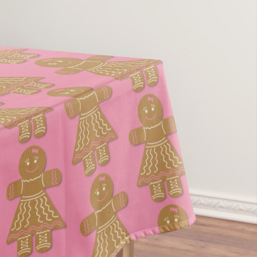 Gingerbrot Girl Pink Tableclout Tischdecke (Beispiel)