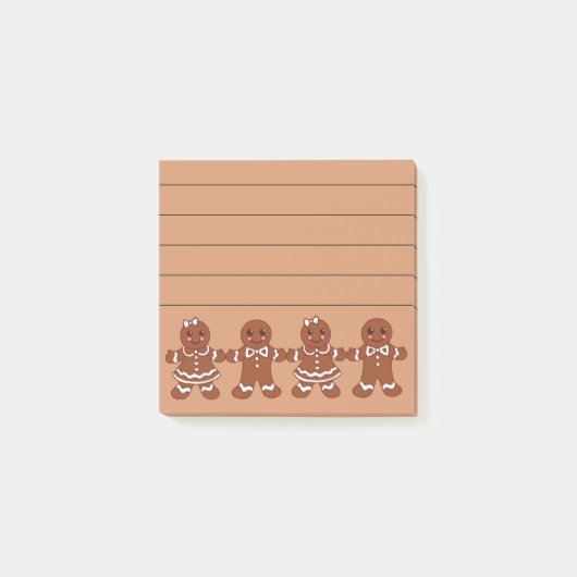 Gingerbrot Girls Boys Post It Notes Post-it Klebezettel (Vorderseite)