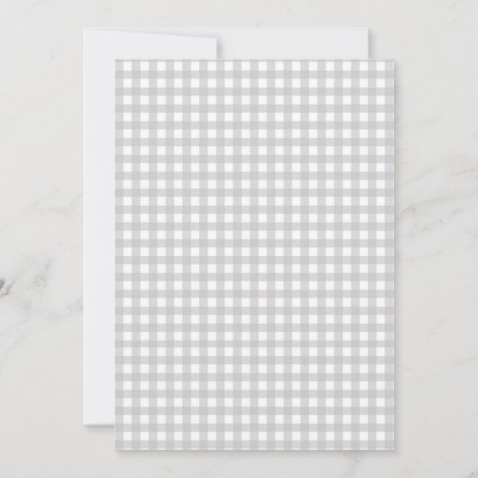 Gingerbrot Gray Gingham Cookie Exchange Swap Einladung (Rückseite)