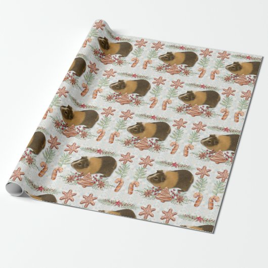 Gingerbrot Guinea Pig Geschenkpapier (Ungerollt)