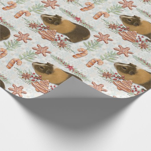 Gingerbrot Guinea Pig Geschenkpapier (Ecke)