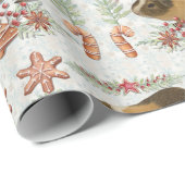 Gingerbrot Guinea Pig Geschenkpapier (Rolleneckpunkt)