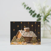 Gingerbrot Haus 2 Postkarte (Stehend Vorderseite)