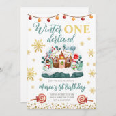 Gingerbrot Haus Geburtstagsparty Einladung (Vorne/Hinten)