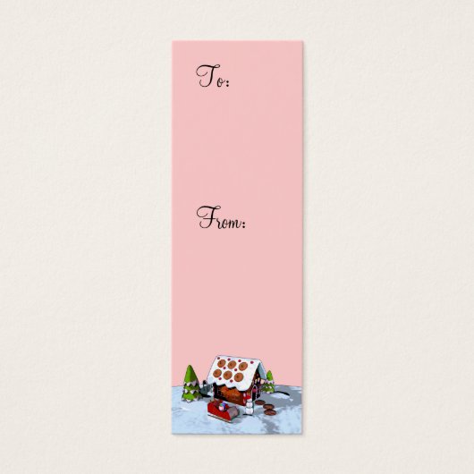 Gingerbrot-Haus Holiday-Geschenk-Tag (Vorderseite)
