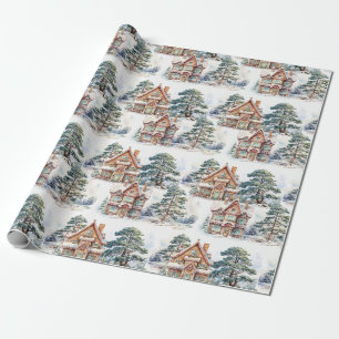 Gingerbrot Haus im Winter Pattern Wrapping Paper Geschenkpapier