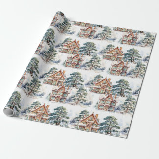 Gingerbrot Haus im Winter Pattern Wrapping Paper Geschenkpapier