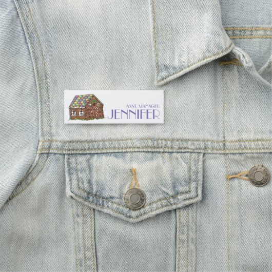 Gingerbrot Haus Weihnachten Winterurlaub Namensschild (Beispiel)