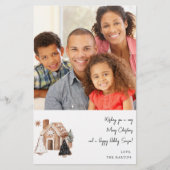 Gingerbrot Haus & Weihnachtskost Hinweis m Flyer (Vorne)