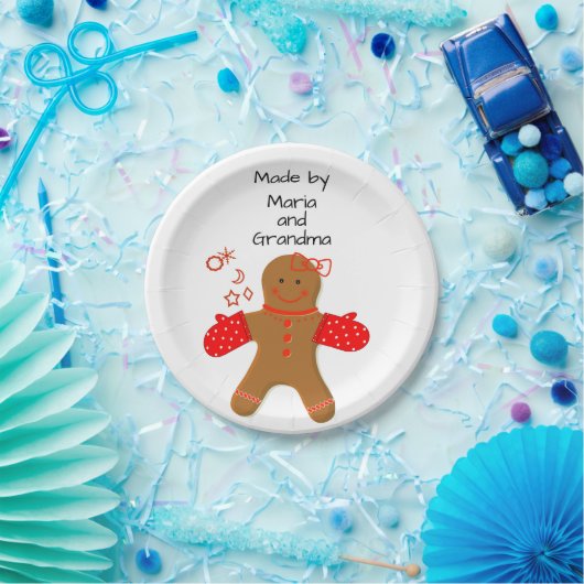 Gingerbrot, hausgemachte Bäckerei Pappteller (Party)