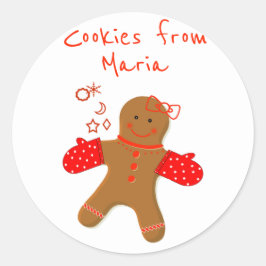 Gingerbrot, hausgemachte Bäckerei Runder Aufkleber